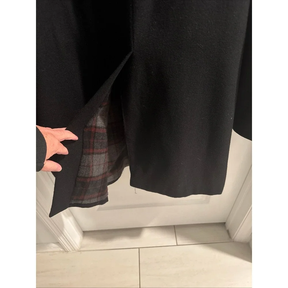 Cianni Cellini Men's Black Wool Coat Size 52R Designed In Italy EUC